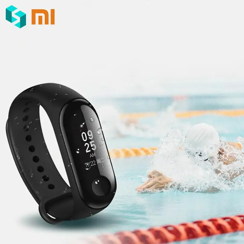 Оригинальный Xiaomi mi браслет 3 Xio монитор сердечного ритма Bluetooth 4 2 Xao умный