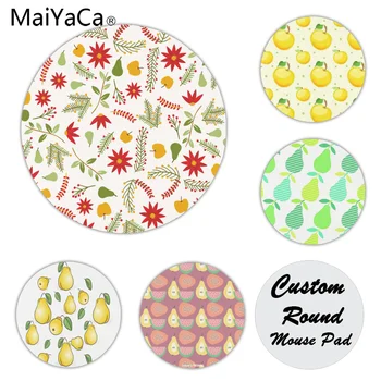 

MaiYaCa Boy Gift Pad Colored Flowers and Fruits Customized laptop Gaming mouse pad Size for 220x220x2mm Round Mousemats