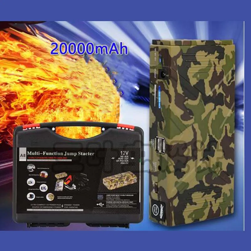 

New Camouflage Color 12V Portable Mini Jump Starter 20000mAh Car Jumper Booster Power Bank for Petrol and Diesel