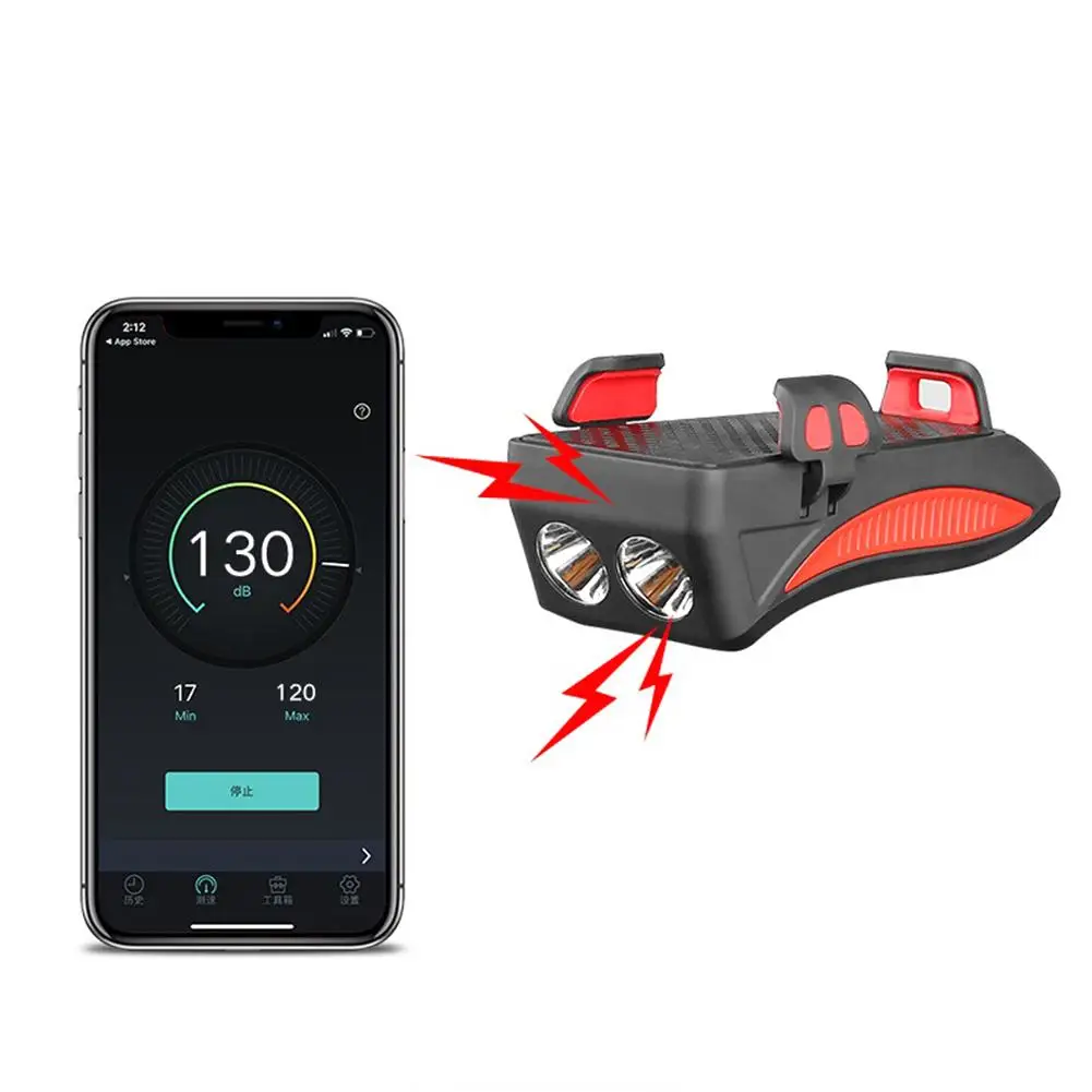 Excellent Bicycle Bike Light With Mobile Phone Holder Stand Multi Functional For Outdoor Riding Cycling Headlight Horn 2000mAh Charging 4 Excellent Bicycle Bike Light With Mobile Phone Holder Stand Multi Functional For Outdoor Riding Cycling Headlight Horn 2000mAh Charging 4