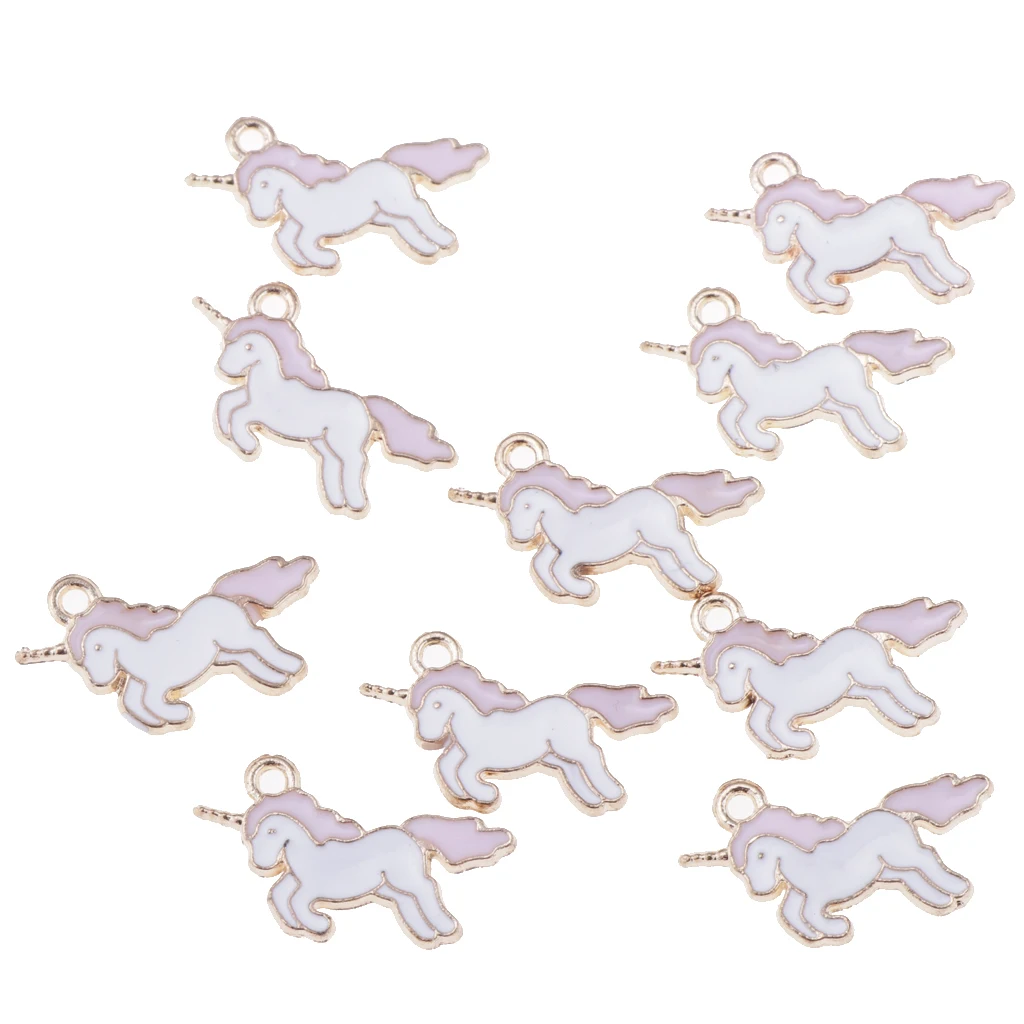 MagiDeal 40Pcs Unicorn Charms Pendant Findings Beads Jewelry Making Crafts