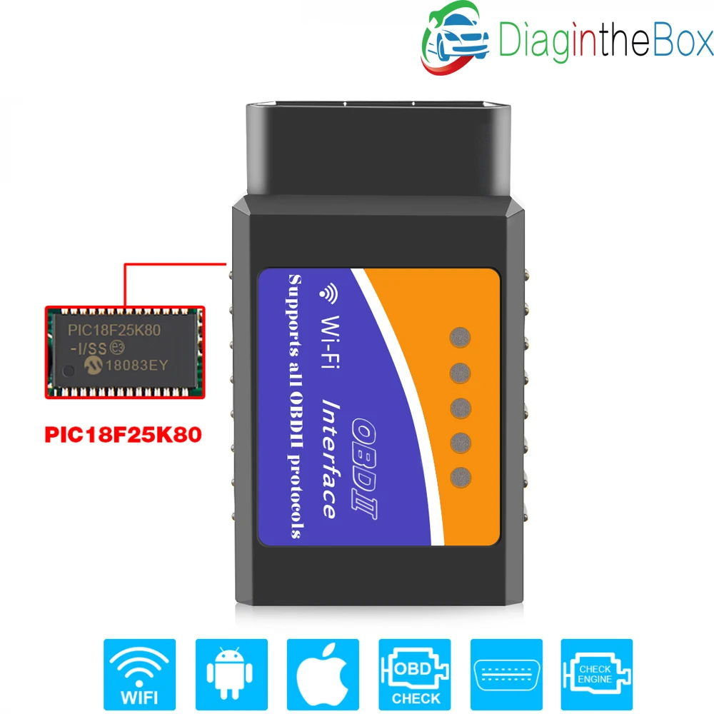 

Universal ELM327 V1.5 WI-FI ODB2 Car Diagnostic OBD2 WIFI ELM327 V 1.5 Scanner for Android/IOS Auto OBDII Scan Tool OBD 2 ODB II