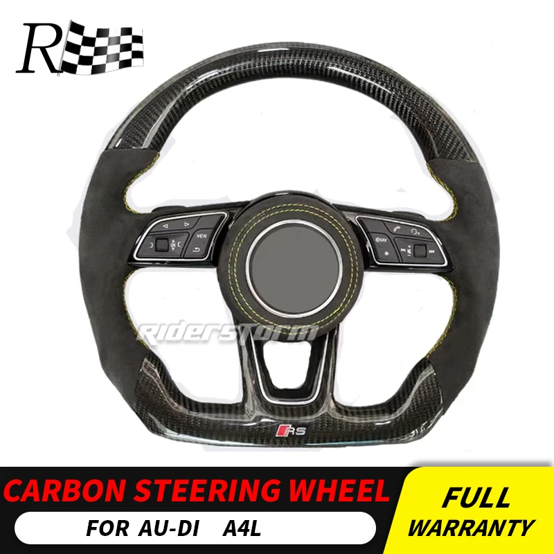 Индивидуальное Рулевое колесо для Audi A4L A4 S4Carbon Fiber Кожаный руль планки универсальные Сменные аксессуары