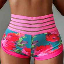 Новые сексуальные шорты для йоги, женские спортивные мини шорты с высокой талией, спортивные короткие штаны для фитнеса, обтягивающие спортивные шорты