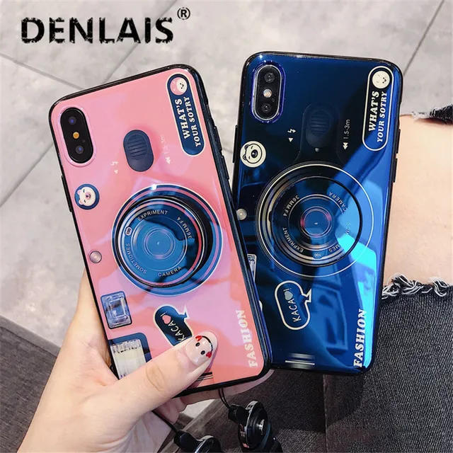 Best Offers Retro Camera Case For Huawei P20 Lite Nova 3e Case Fashion 3D Grip Stand Holder Silicone Phone Case For Huawei P9 P10 P20 Pro