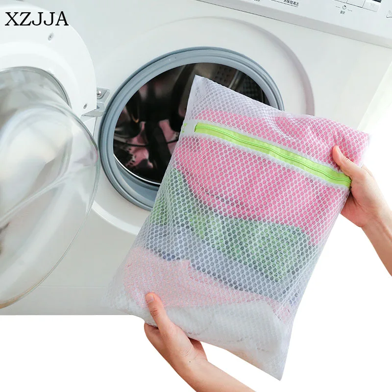 XZJJA 1PC Nylon Grid Laundry Bag Underwear Bra Socks Washing