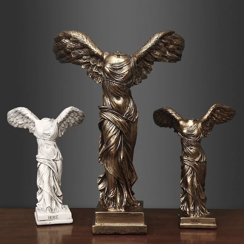 

European-style Victory Statue Sculpture Resin Goddess of victory Handicraft Home Decoration Model Studio Ornaments