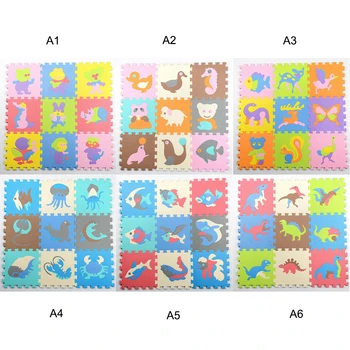 

9pcs Kids Cartoon Monkey/bird Pattern Crawling Mats Carpet EVA Puzzle Mats Floor Puzzles Play Mat Gym