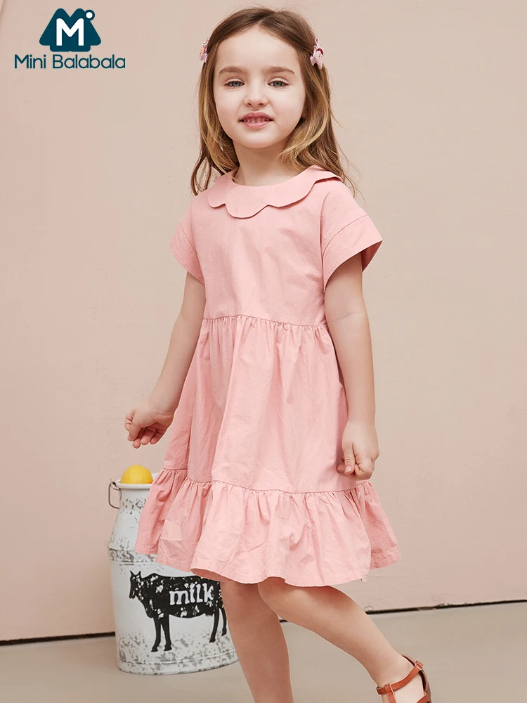 

Mini balabalaGirls cotton dress 2019 summer new children cotton dresses thin princess dress fashion child clothing