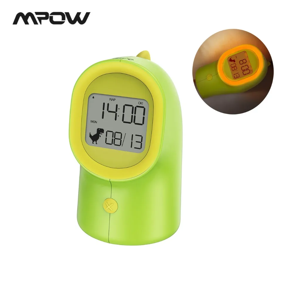 

Mpow HM351 Cute Digital Alarm Clock For Kids LED Clock Sleep Trainer 3 Level Brightness 2 Alarm Voice/Volume For Children Gifts