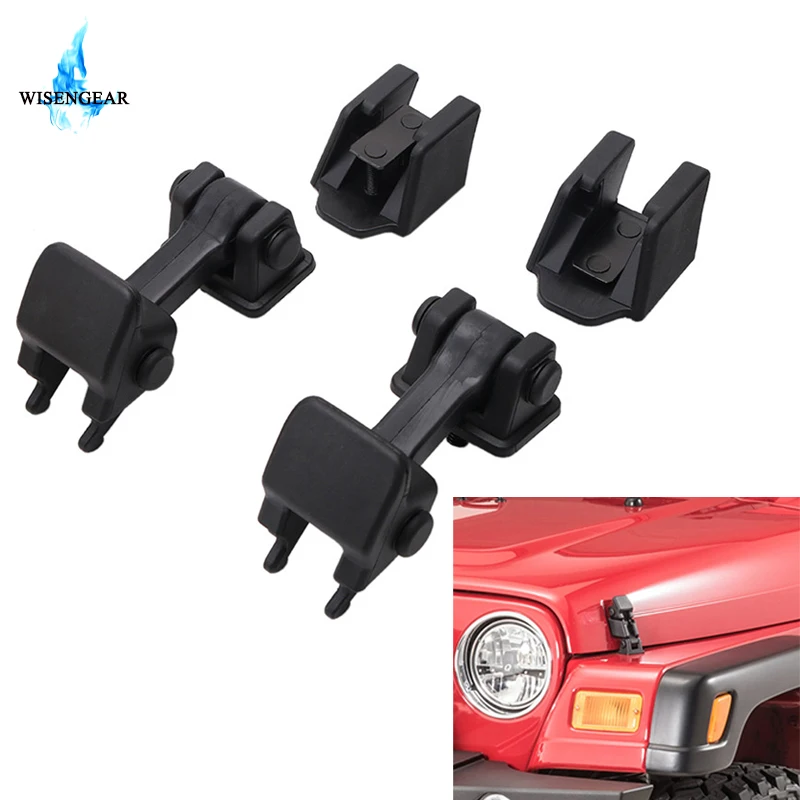 For 1997 2006 Jeep Wrangler TJ Hood Lock Latch Catch Brackets Latches