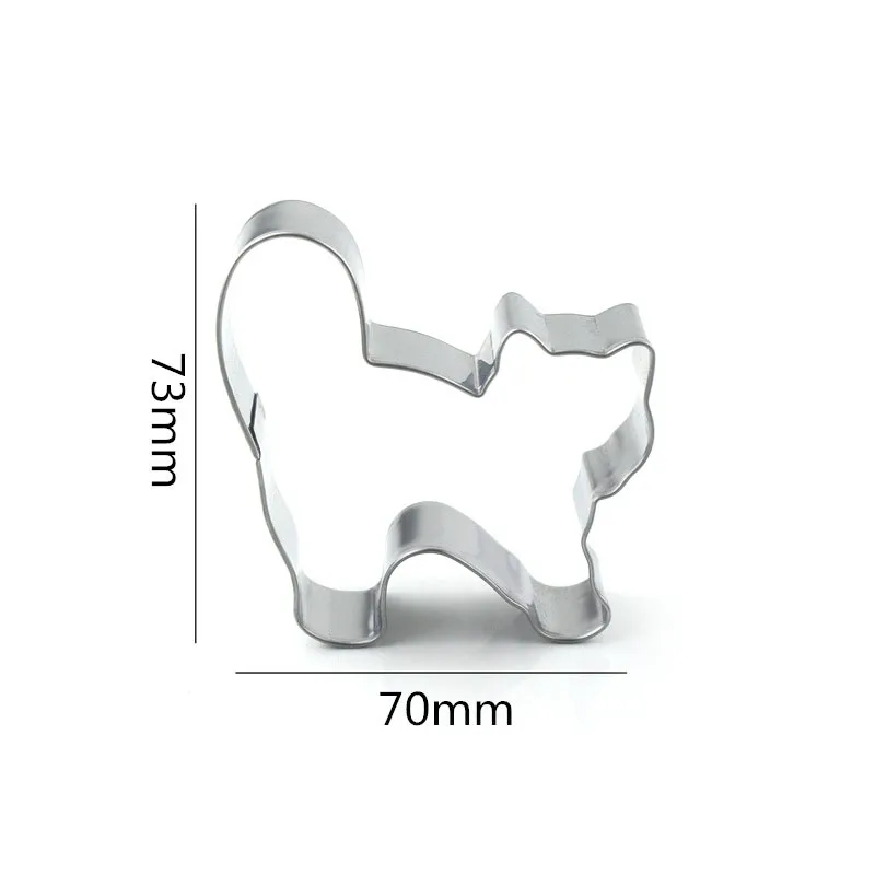 1 шт., новинка, форма для печенья из нержавеющей стали с рисунком кота, форма для печенья, форма для торта, сделай сам, помадка, украшения торта, жаропрочные Инструменты для выпечки