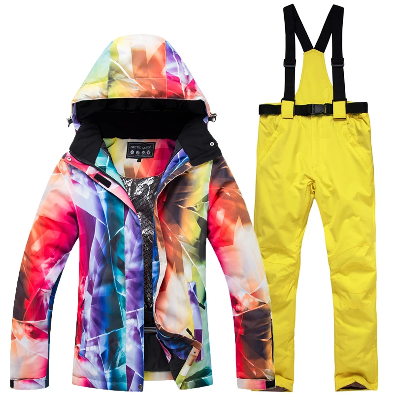 

Ski Suit Women Warm Skiing Suits Set Ladies Outdoor Sport Winter Windproof, Waterproof Snowboard Jackets +Pants Free Shipping