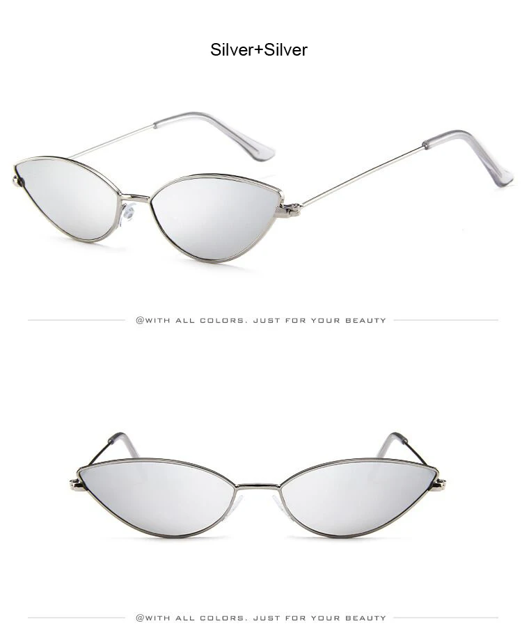 Классические солнцезащитные очки "кошачий глаз" из сплава, женские брендовые дизайнерские солнцезащитные очки с небольшой оправой, женские винтажные металлические солнцезащитные очки Oculos Feminino
