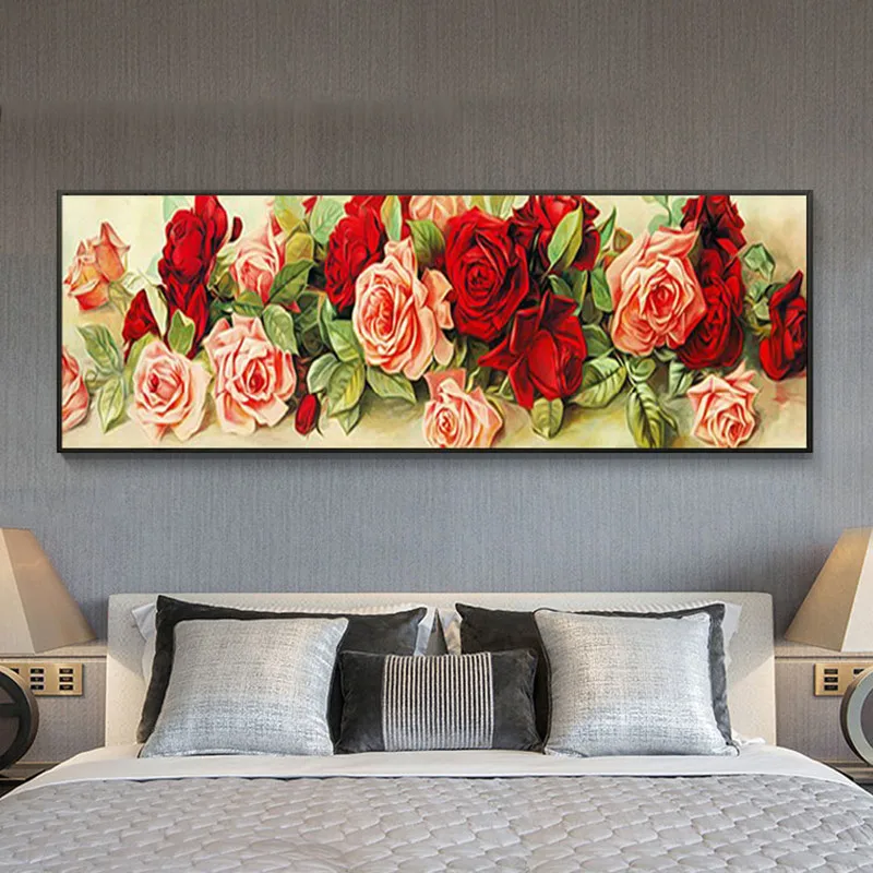 

5D Diamond Painting Rose Rhinestone Cross Stitch Diy Diamond Embroidery Floral Full Diamond Mosaic Wall Decor Home Decoration