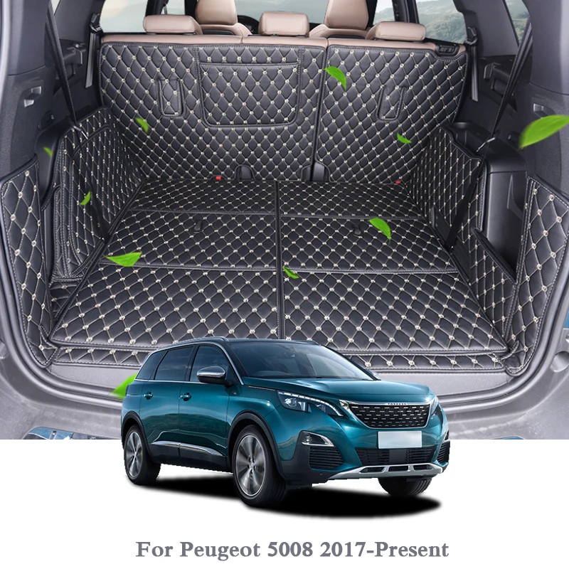 

For Peugeot 5008 2017-Present Car Boot Mat Rear Trunk Liner Cargo Floor Carpet Tray Protector Internal Accessories Mats