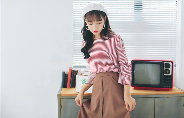 Fashion Women Skirt Vintage Retro High Waist (6)