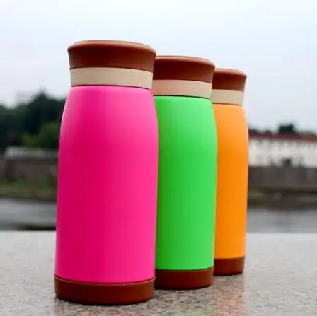 cheap Water Bottle Stainless Steel 350ml Vacuum Bottle Thermos Cup Thermal Mug Tea Coffee Mugs Kids Gift