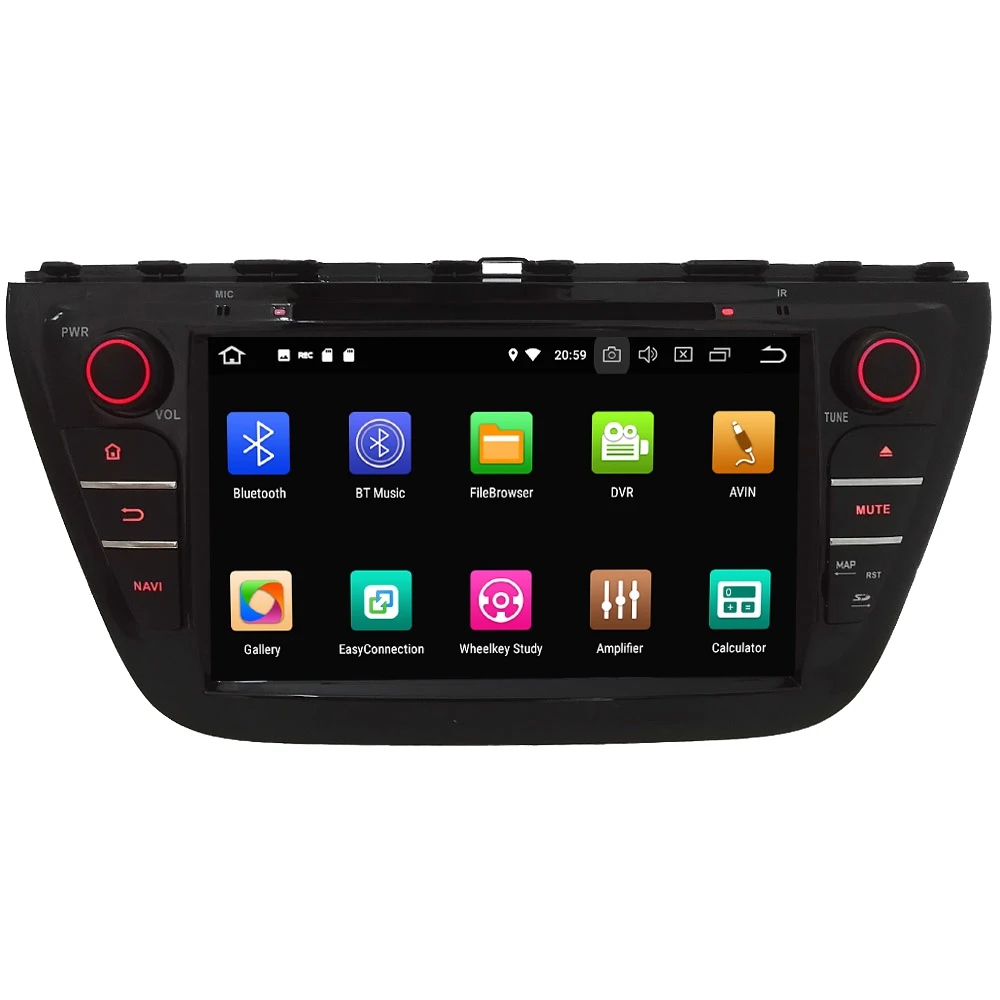 Best 8" Octa Core 4G Android 8.1 4GB RAM 64GB ROM BT Car DVD Player Autoradio Head Unit GPS Glonass For Suzuki S-Cross SX4 2014-2017 1
