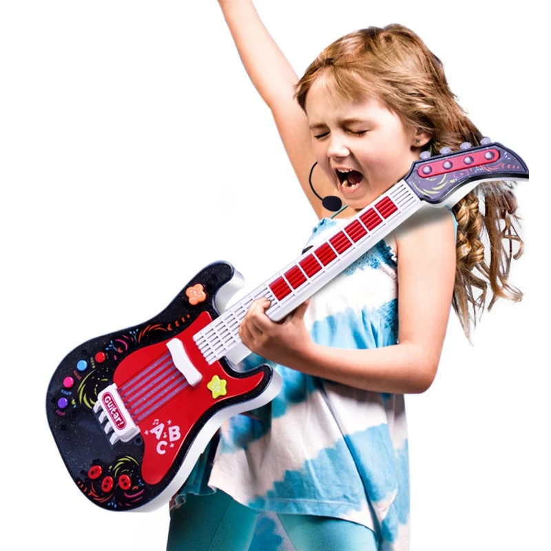 Childrens Guitar Sing Simulation Musical Instrument can Play Toy Multi-function Magic-inductive Guitar Childrens Guitar Sing Simulation Musical Instrument can Play Toy Multi-function Magic-inductive Guitar