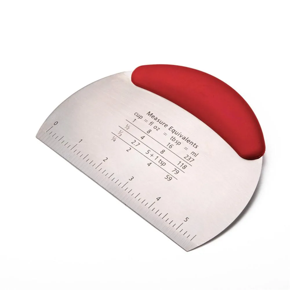 

Stainless Steel Pizza Dough Scraper Cutter Kitchen Flour Pastry Cake Tool With Scale Bread Separator DIY Baking Tool