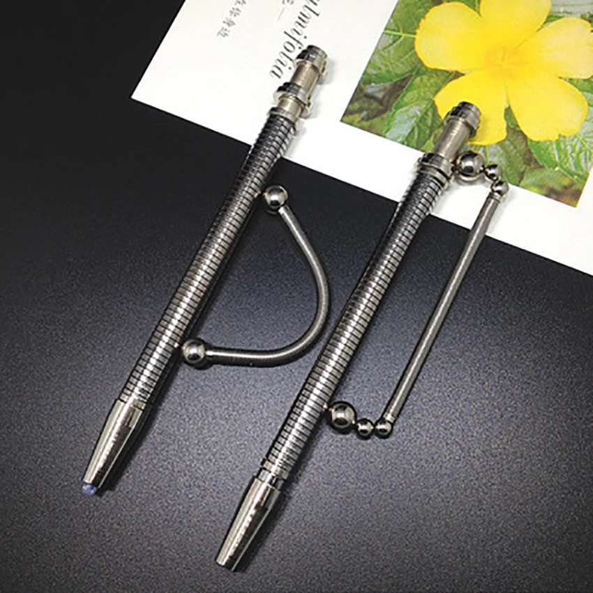 

2 in 1 Magnetic Metal Pen Writing Stationery Release Stress Bendable Pen Office School Portable Gel Pen Oily Replaceable Refill
