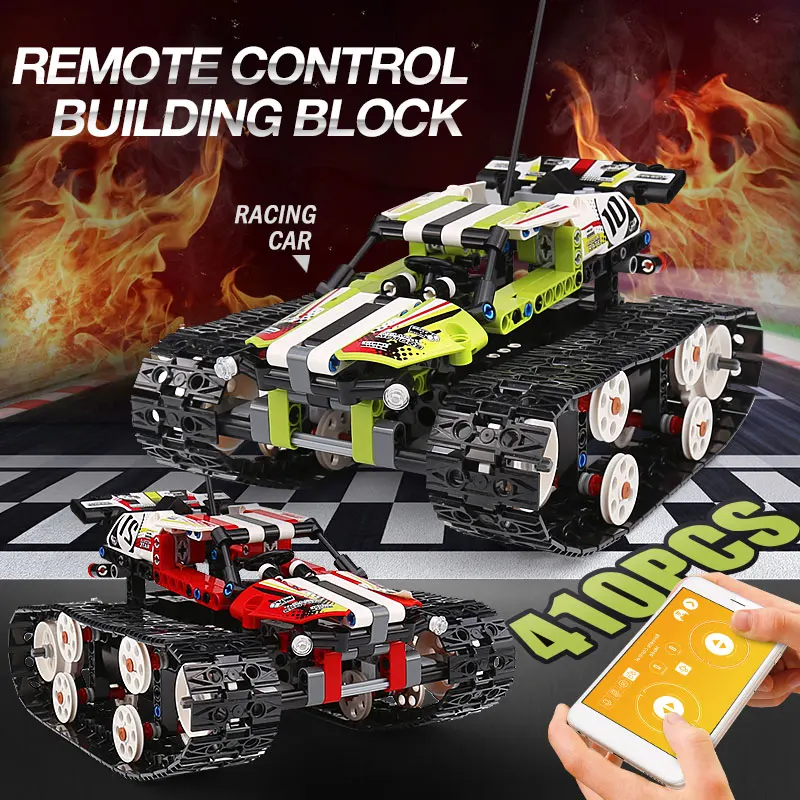 Skup Zabawka dla dzieci seria Technic RC Track pilot zdalnego sterowania wyścig zestaw samochodowy klocki klocki zabawki edukacyjne kompatybilny z 20033