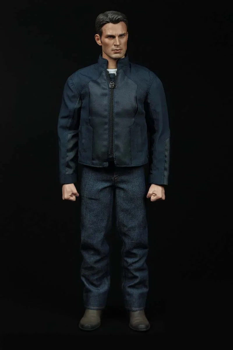 Mnotht 1/6 Male Solider Captain America Suit Clothes Casual Jacket With Jeans For 12in Action Figure Toy l30 A002 Model Hobbies mnotht 1 6 pmc vh 1030 private military solider model with helmet gun jeans coat glasses boots for 12in action figure toy l3