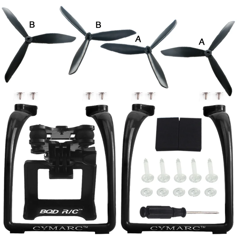 

CYMARC VS MJX B3 B3 (MJX Bugs 3 Upgraded triangular paddle) Legs Landing Gear and Action Gimbal Mount Camera Holder Accessories
