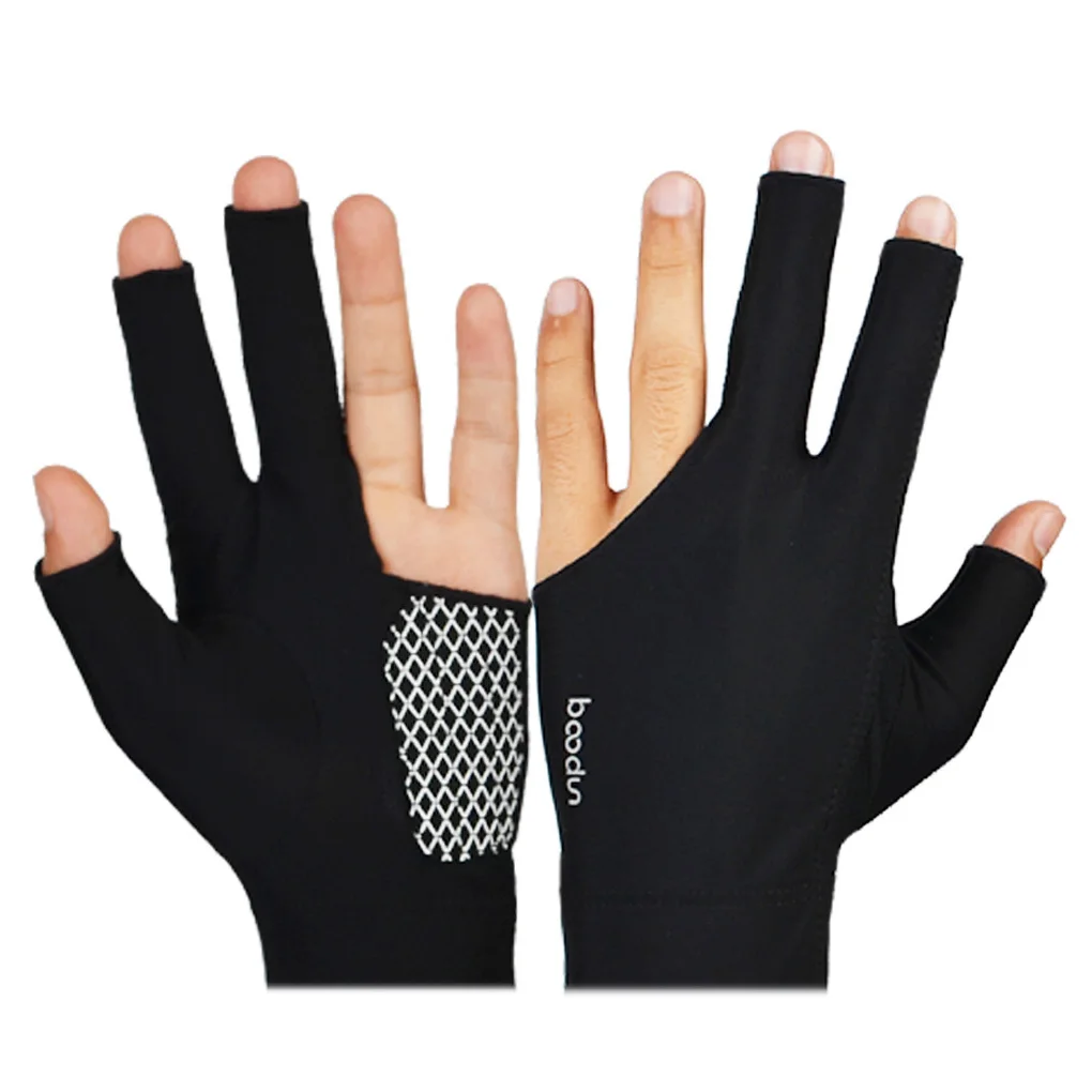 BOODUN m050912/ Uomo Donna Elastico Lycra Guanti 3/ Dita Show per Shooter Biliardo Carambola Biliardo Sport/ / Usura della Mano Destra o Sinistra 1pcs