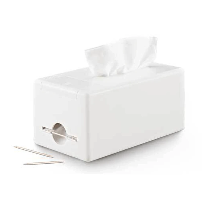 Portable Wet Tissue Box Plastic Case Real Tissue Holder With Toothpick