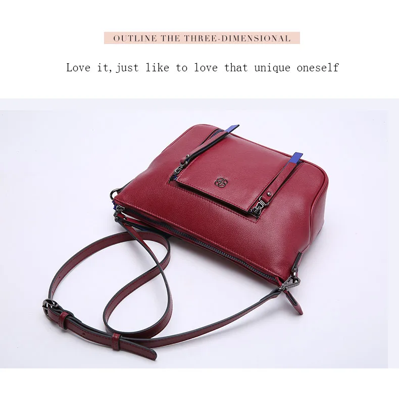 HONGU Fashion Women Top-Handle ShoulderBags Natural Genuine Leather Handbag Tote Lady Crossbody Bag Authentic Girl Messenger Bag  H51240560 (11)