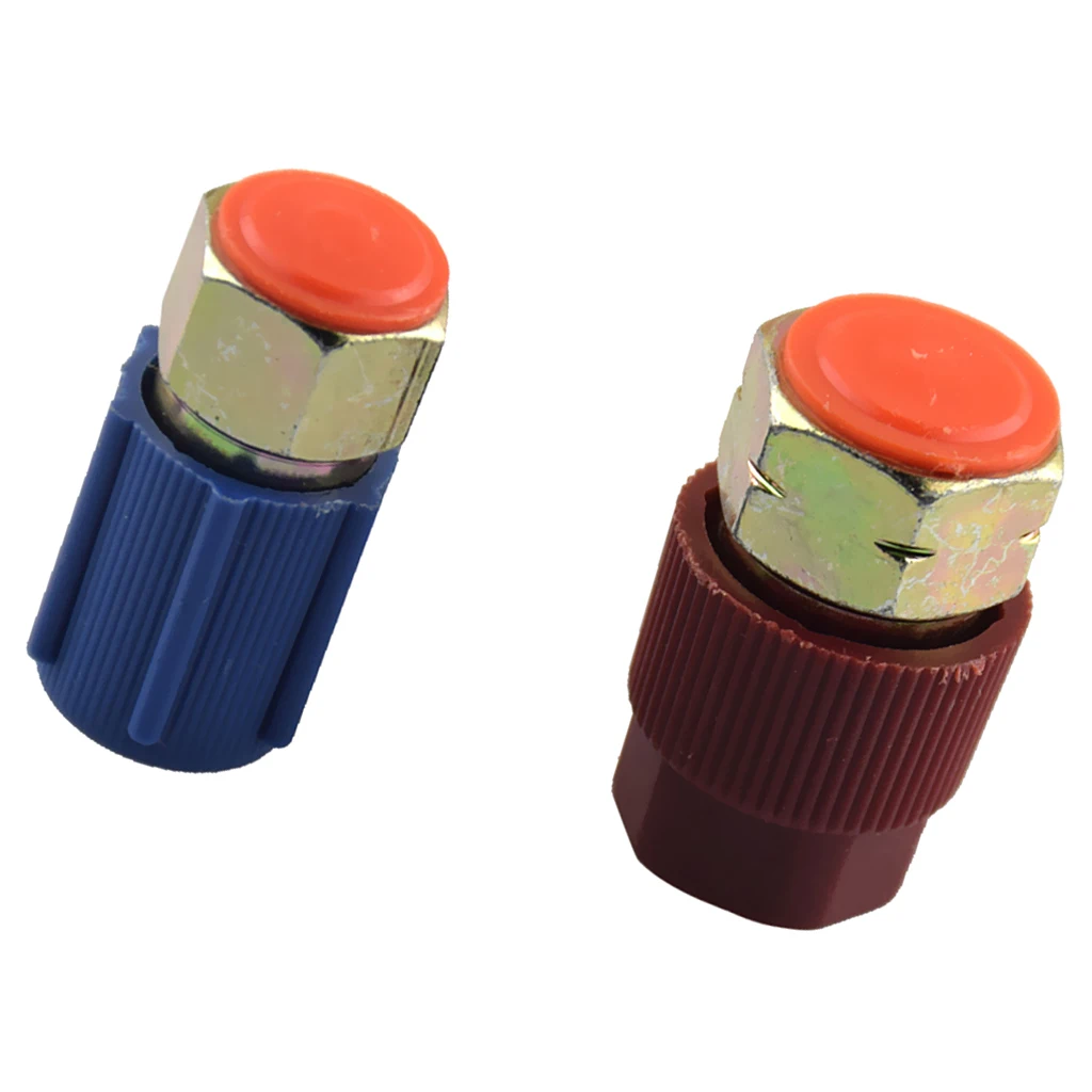 Pair AC R12 to R134A Quick Couplers Connectors Adapters Conversion High and Low Side Port Car Repair Tool hose connectors