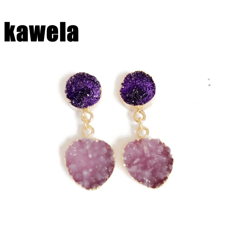 

Free Shipping Imitation Ore Sweet Mixed Color New Special Design Earring Stud