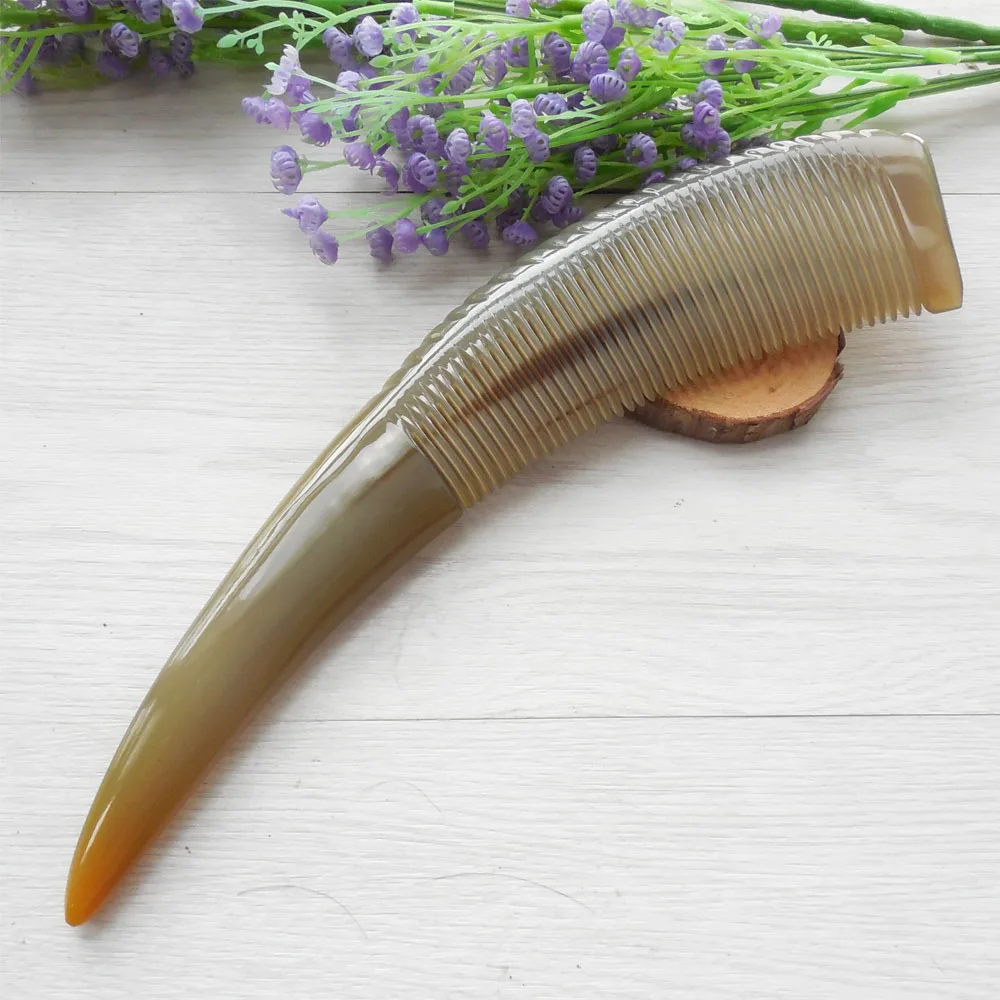 

Natural horn comb handmade horn comb thick trecsure anti-hair loss