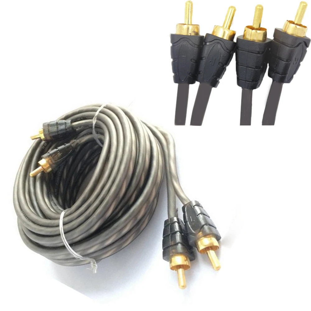 Кабель из чистой меди 5 м 1 шт. в RCA аудиокабель кабель питания провод динамика 12 В
