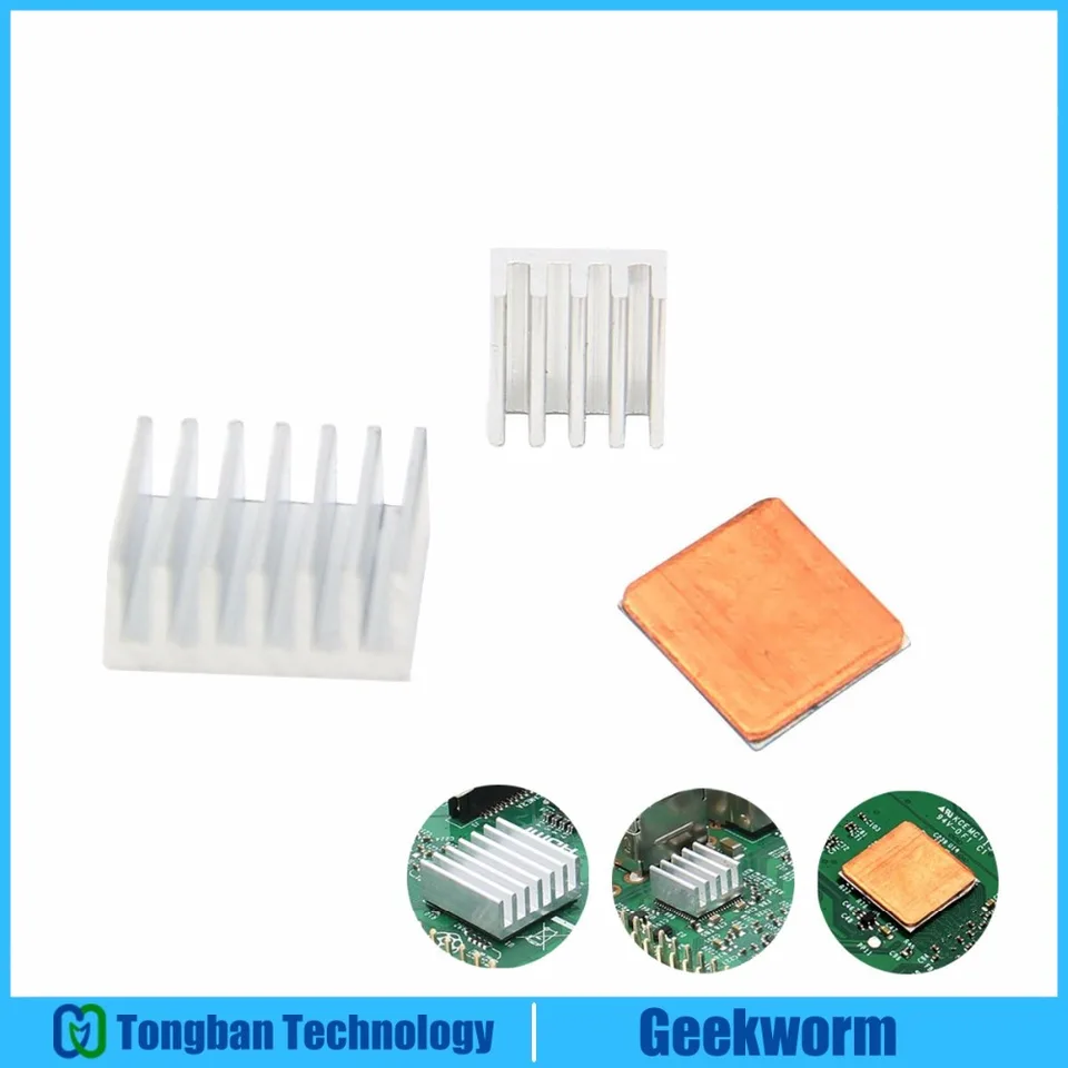 ラズベリーパイ 3 モデル b + ヒートシンク | 2 個アルミ + 1 個銅