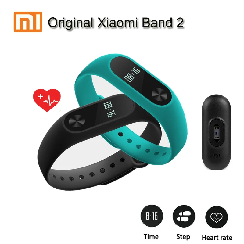 2018 Новый Xiaomi mi Группа 2 Смарт фитнес браслет часы OLED Touchpad трекер сна сердечного