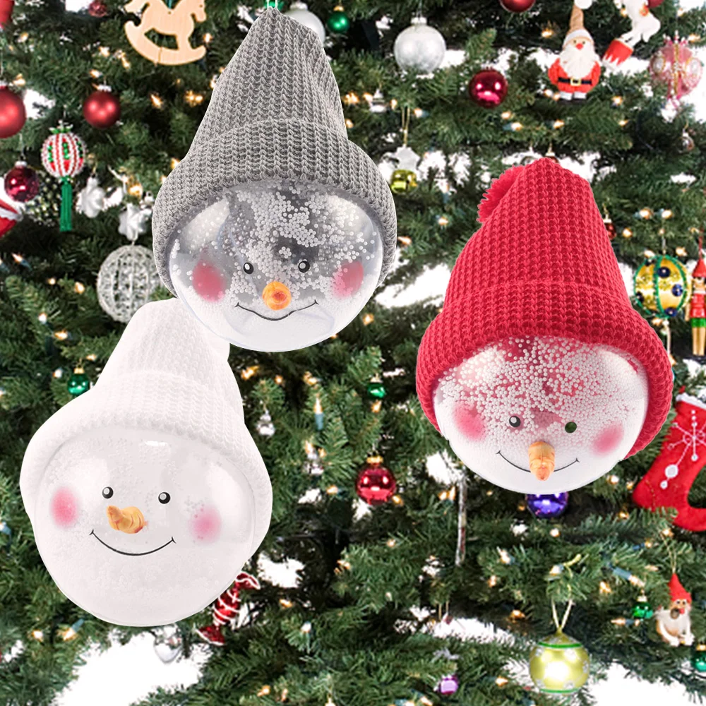 

1pc Snowman Ball Ornaments Christmas Tree Decorations Grain Creative Doll Pendant Christmas Decorations for Home practical