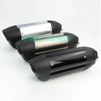

51mm Universal Exhaust Muffler Pipe For Devil Sticker Most Motorcycle Street Bike Fit Ninja 250 ER6N MT09 Z800 ZX6R ZX10R