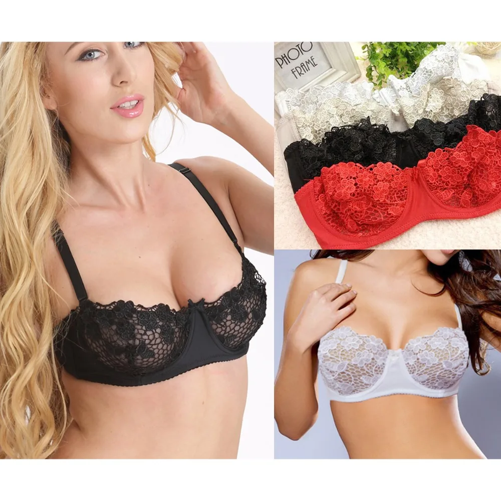 Womens Super Push Up Bra 32 34 36 38 Add 2 Cup Front Closure Bra and  Panties set