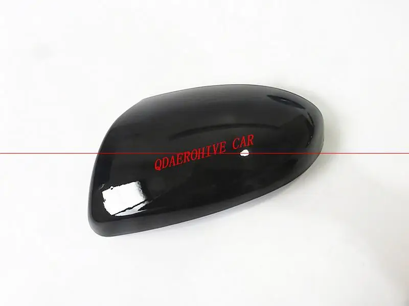 QDAEROHIVE Side Mirror Covers Caps chrome door mirror cover high quality car styling for for Mazda 3 1.6 - Цвет: black right