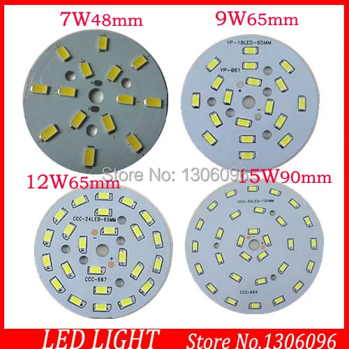 

Freeshipping! 10PCS 3W 5W 7W 9W 12W 15W 5730 SMD LED pcb Chip White Warm White Light Board Lamp For Bulb, Ceiling Light