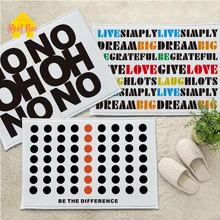 Удовлетворить приятно Письмо записи печати двери, пол пены коврик для прихожей Гостиная Ванная комната Кухня противоскользящие детская комната бархат ковер ковер