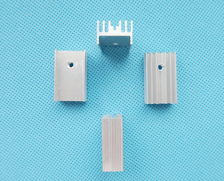 DIYElectronic 5 pcs 211510mm Heatsink Cooling Fin Radiator Cooler Aluminum Heat Sink for TO3 to-3 Transistor 21X15X10mm