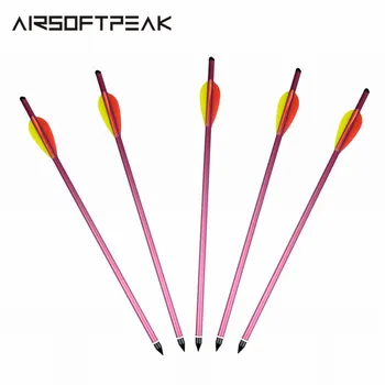 

5Pcs/ Lot Aluminum Archery Arrow Crossbow Arrows 15/17/20 Inches Hunting Shooting Target Replaceable Point 150/180lbs Practice