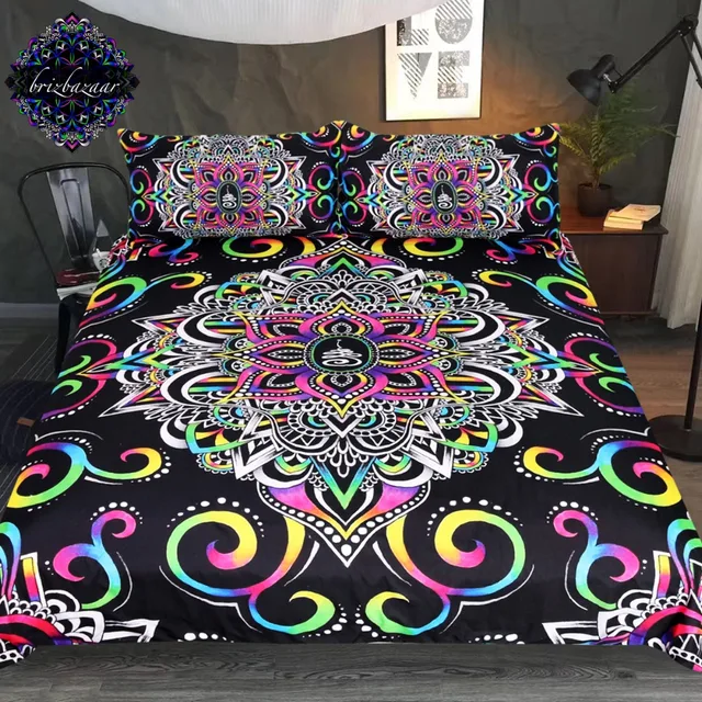 Harmony Magic By Brizbazaar Bedding Set Mandala Fl Duvet Cover Harmony Magic By Brizbazaar Bedding Set Mandala Fl Duvet Cover Colorful Bed 3 Piece