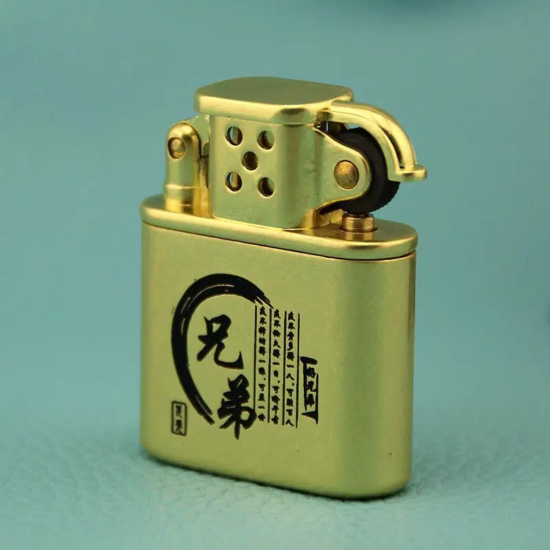 

ZORRO Golden Brotherr carving Gas Cigarette Lighter Cigarettes Kerosene Flint Petrol Vintage Gasoline Oil Petrol Refillable