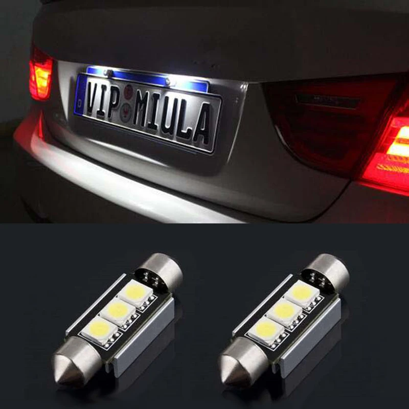 2x Canbus LED License Plate Light bulb White for BMW E60 E90 E92 F30 F10 X5 X6 C