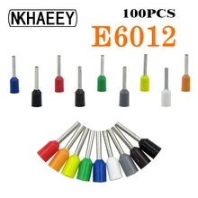 Free Shipping 100pcs/Pack E6012 Insulated Ferrules Terminal Block Cord End Wire Connector Electrical Crimp Terminator Free Shipping 100pcs/Pack E6012 Insulated Ferrules Terminal Block Cord End Wire Connector Electrical Crimp Terminator